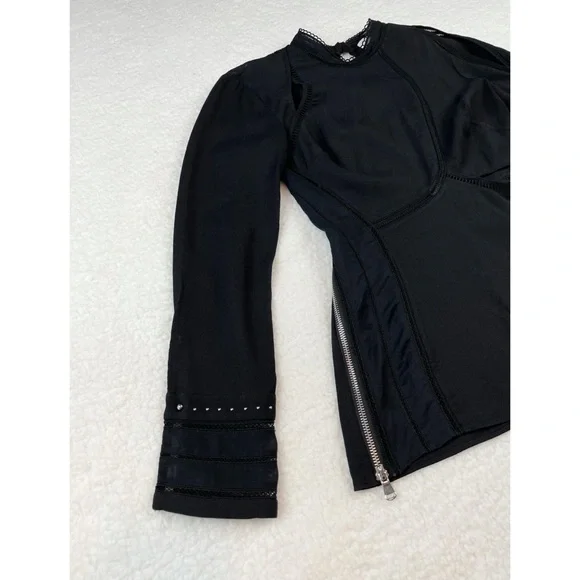3.1 PHILLIP LIM • Black Cutout Long Sleeve Blouse, 0 - Picture 5 of 16